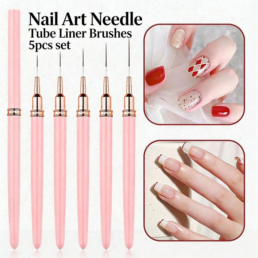 Nail Art Brush Set - 5PCS Nail Art Liner Brush Set