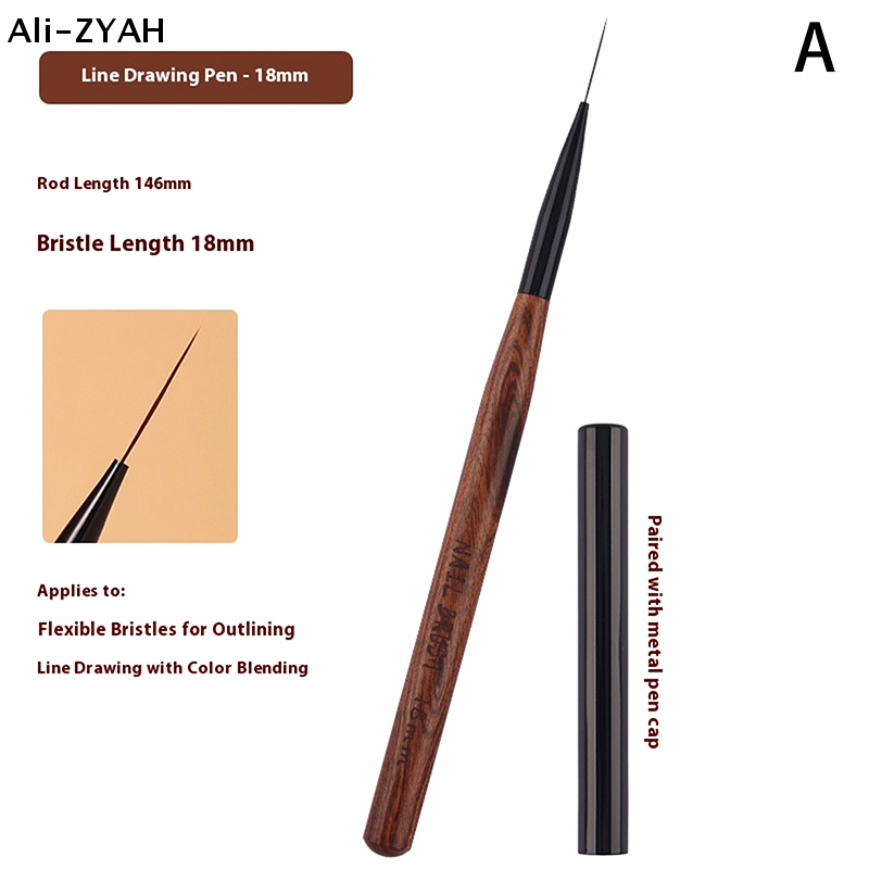 Nail Art Brush Set - 【ZYH】1/3Pcs Nail Art Liner Brush Nail