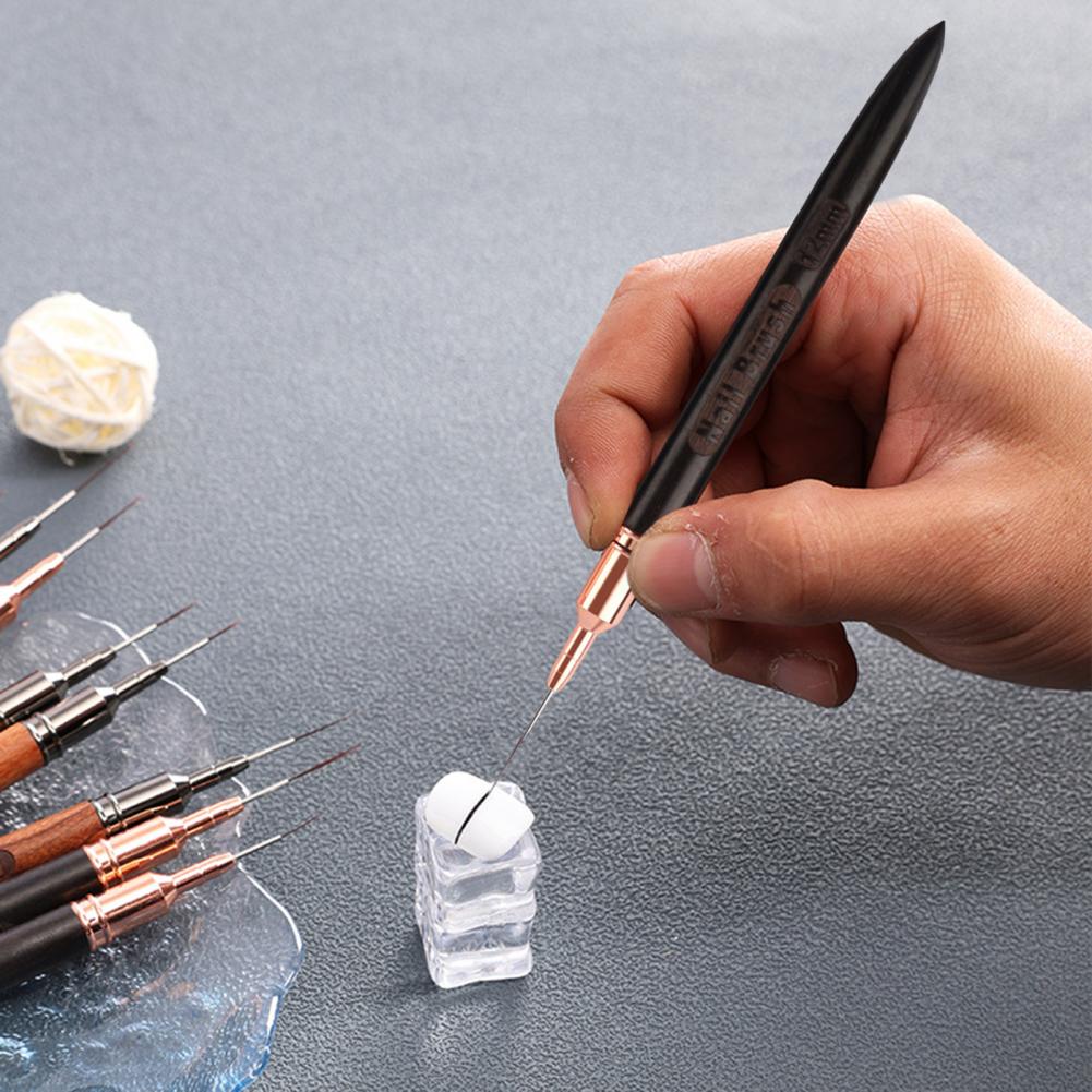 Nail Art Brush Set - Fine Detail Nail Brush 6/9/12/15/18mm Nail