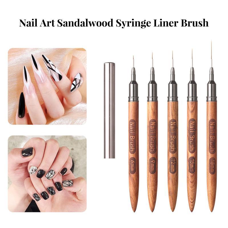 Wood Handle Nail Art Brush Set - огляд і ціна Nail Art Brush Set