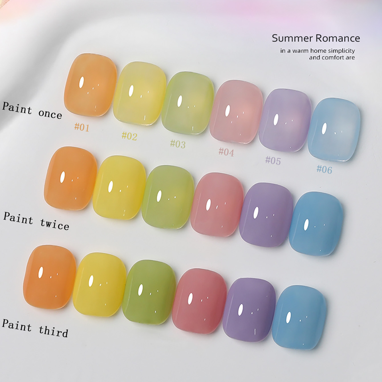 SHAKA 1-6pcs Romantic Macaron  - огляд і ціна Nail Art Valentines Day