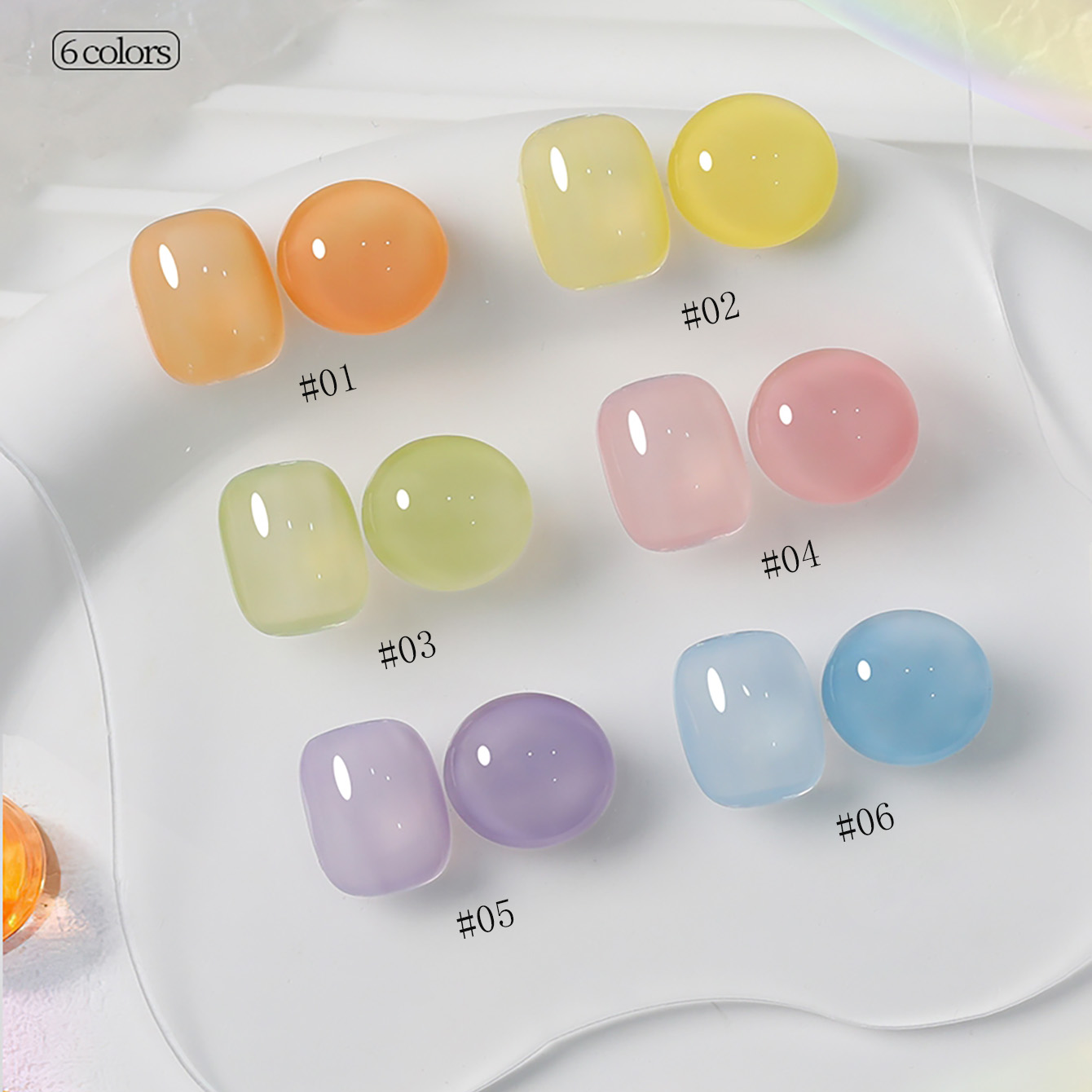 SHAKA 1-6pcs Romantic Macaron  - огляд і ціна Nail Art Valentines Day