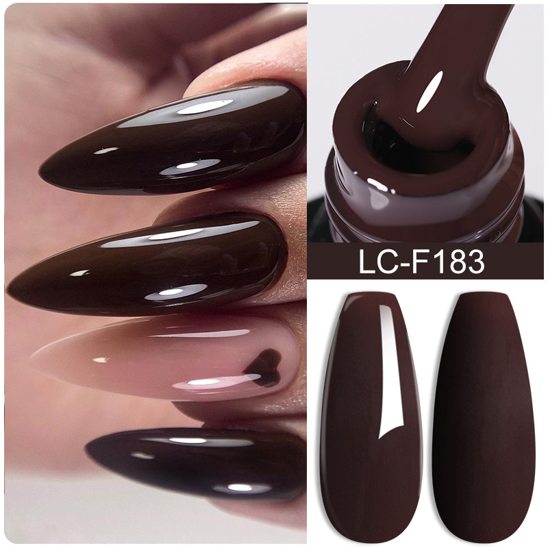 LILYCUTE Coffee Brown Color Ge - огляд і ціна Nail Art Red Wine