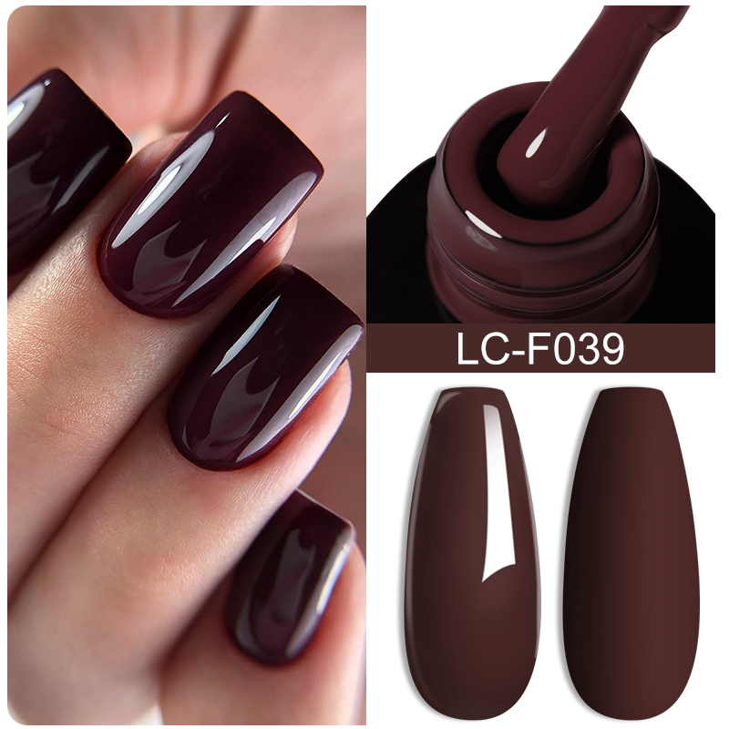LILYCUTE Coffee Brown Color Ge - огляд і ціна Nail Art Red Wine