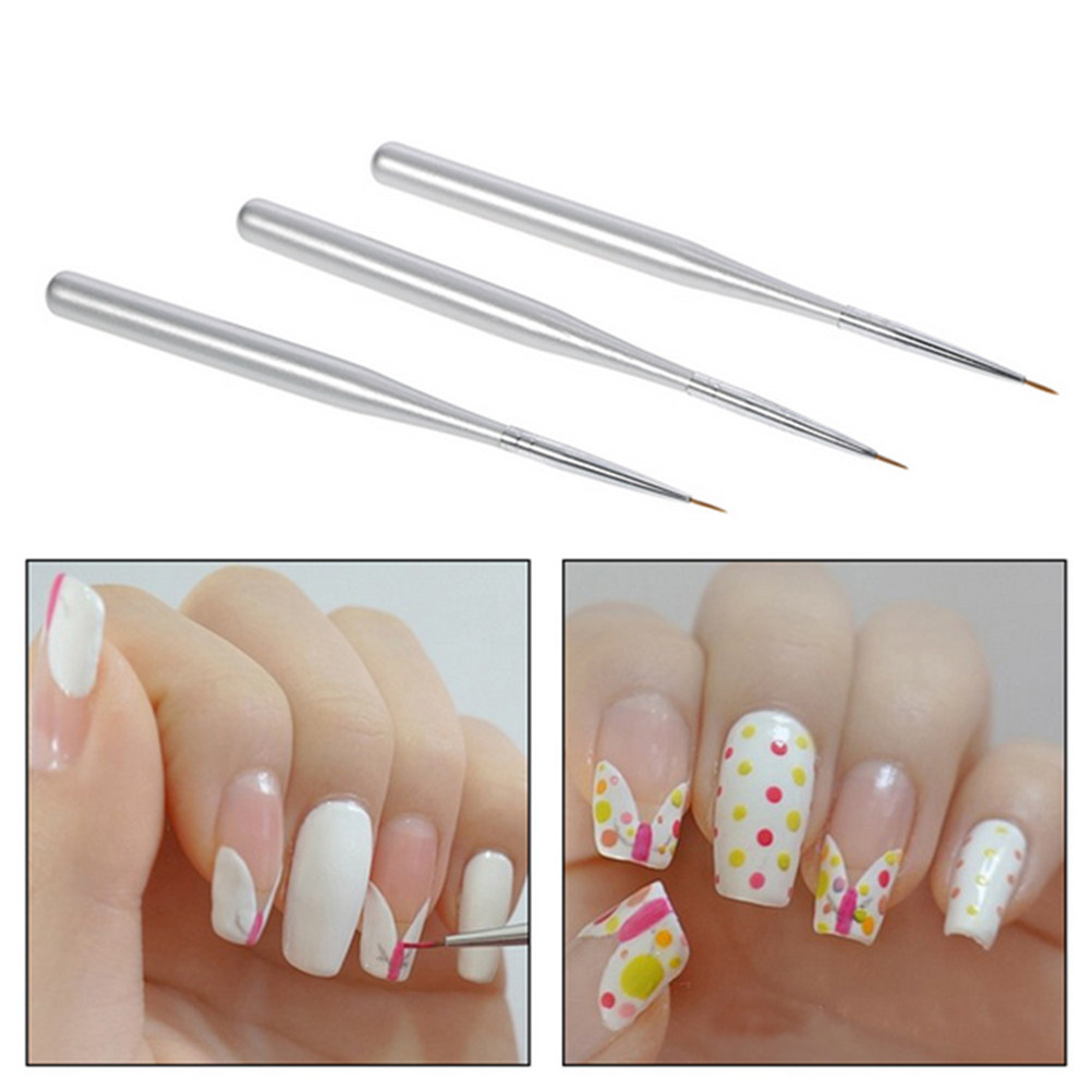 3Pcs Nail Art Liner Pen Set Di - огляд і ціна Nail Art Brush Set