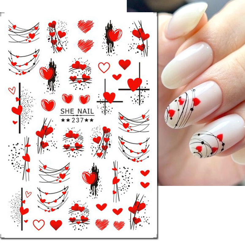 3d Nail Art Decals Geometric L - огляд і ціна Nail Art Valentines Day