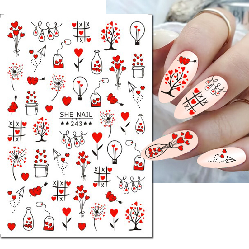 3d Nail Art Decals Geometric L - огляд і ціна Nail Art Valentines Day