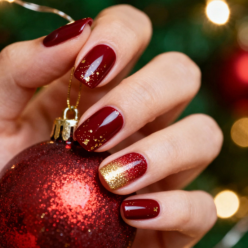24pcs Wine Red Full Cover Nail - огляд і ціна Nail Art Red Wine