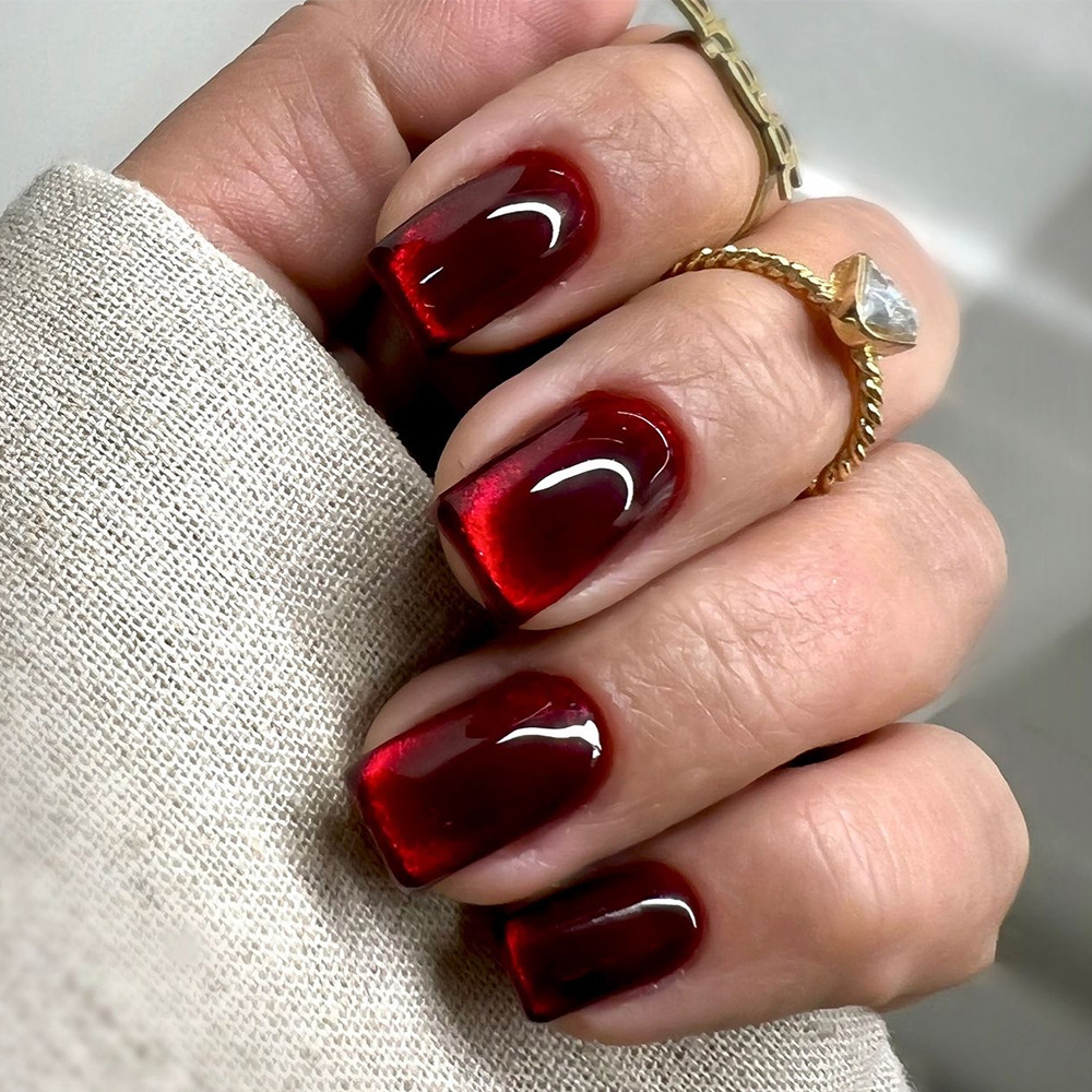 24pcs Wine Red Full Cover Nail - огляд і ціна Nail Art Red Wine