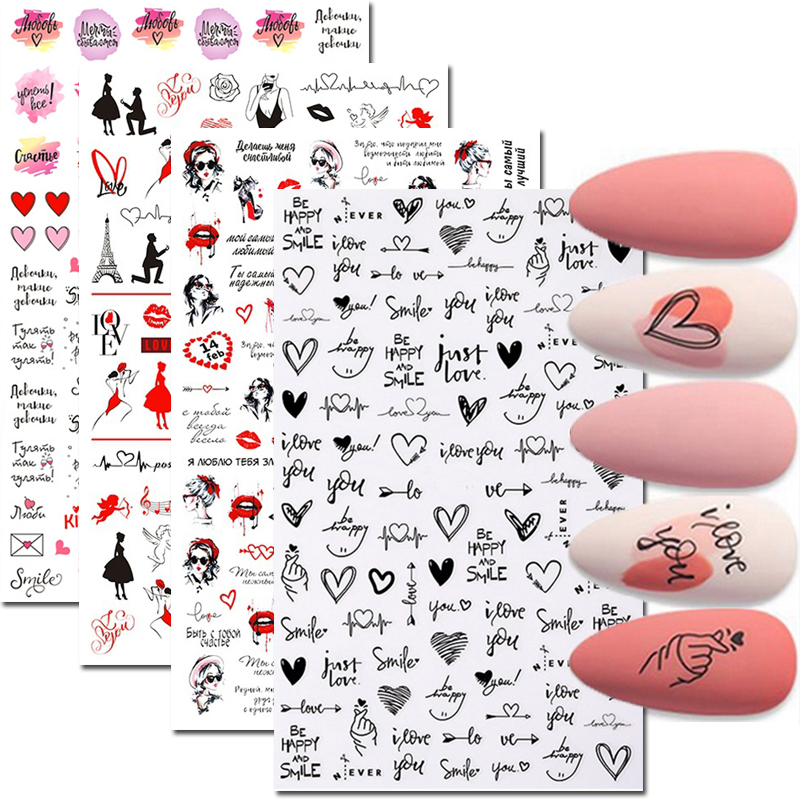 Nail Art Decals Love Hearts Le - огляд і ціна Nail Art Valentines Day