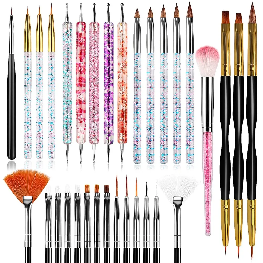 32pcs Nail Art Brushes, Acryli - огляд і ціна Nail Art Brush Set
