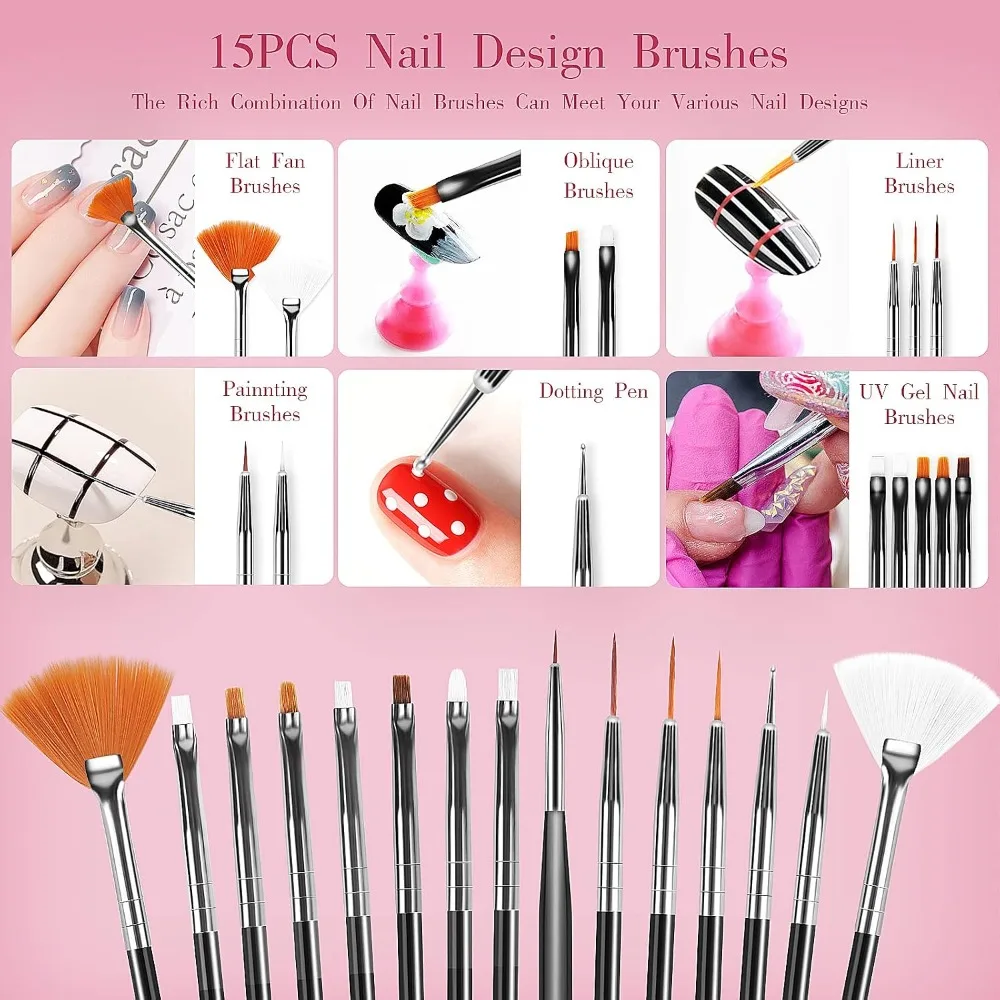 32pcs Nail Art Brushes, Acryli - огляд і ціна Nail Art Brush Set