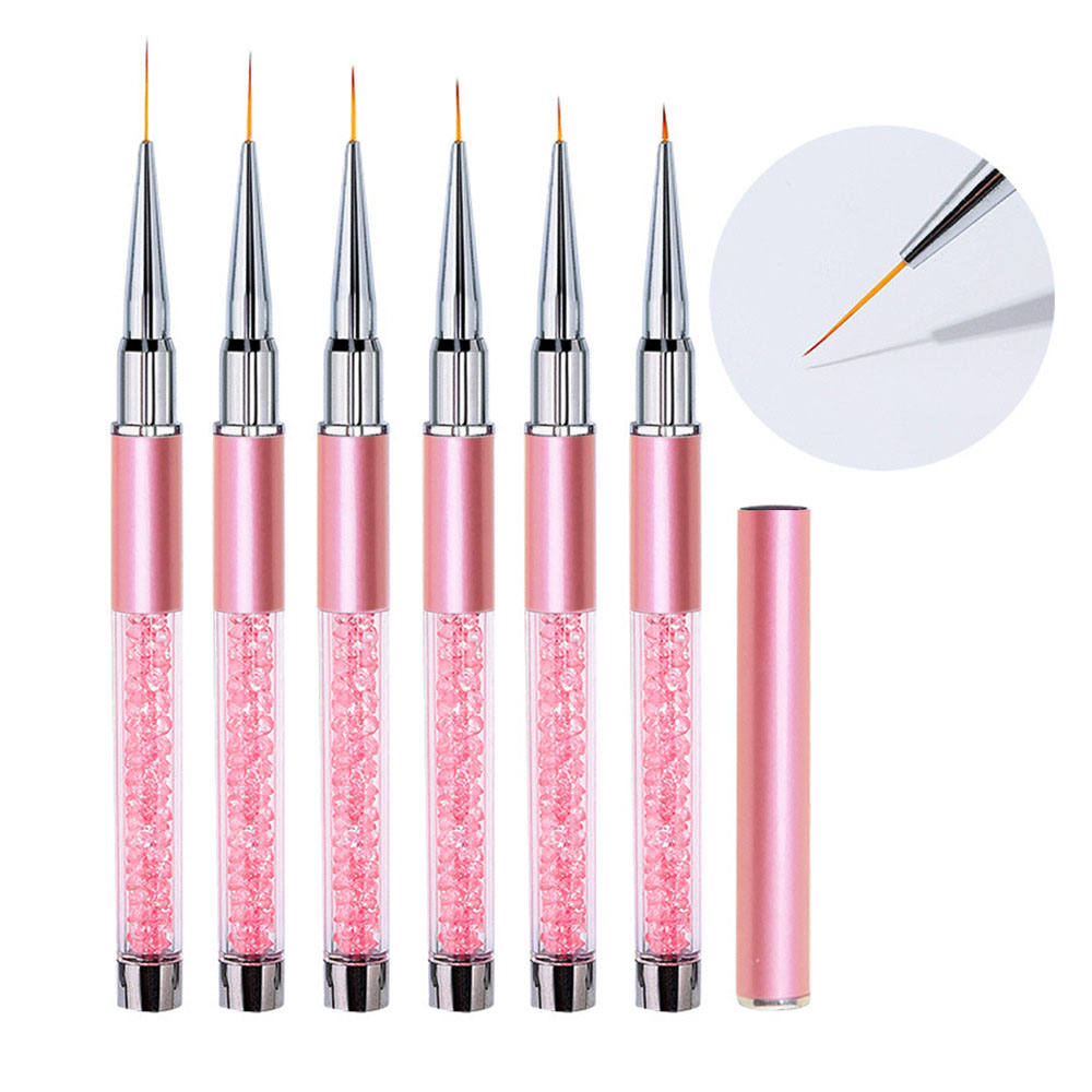6pcs/Set Acrylic French Stripe - огляд і ціна Nail Art Brush Set