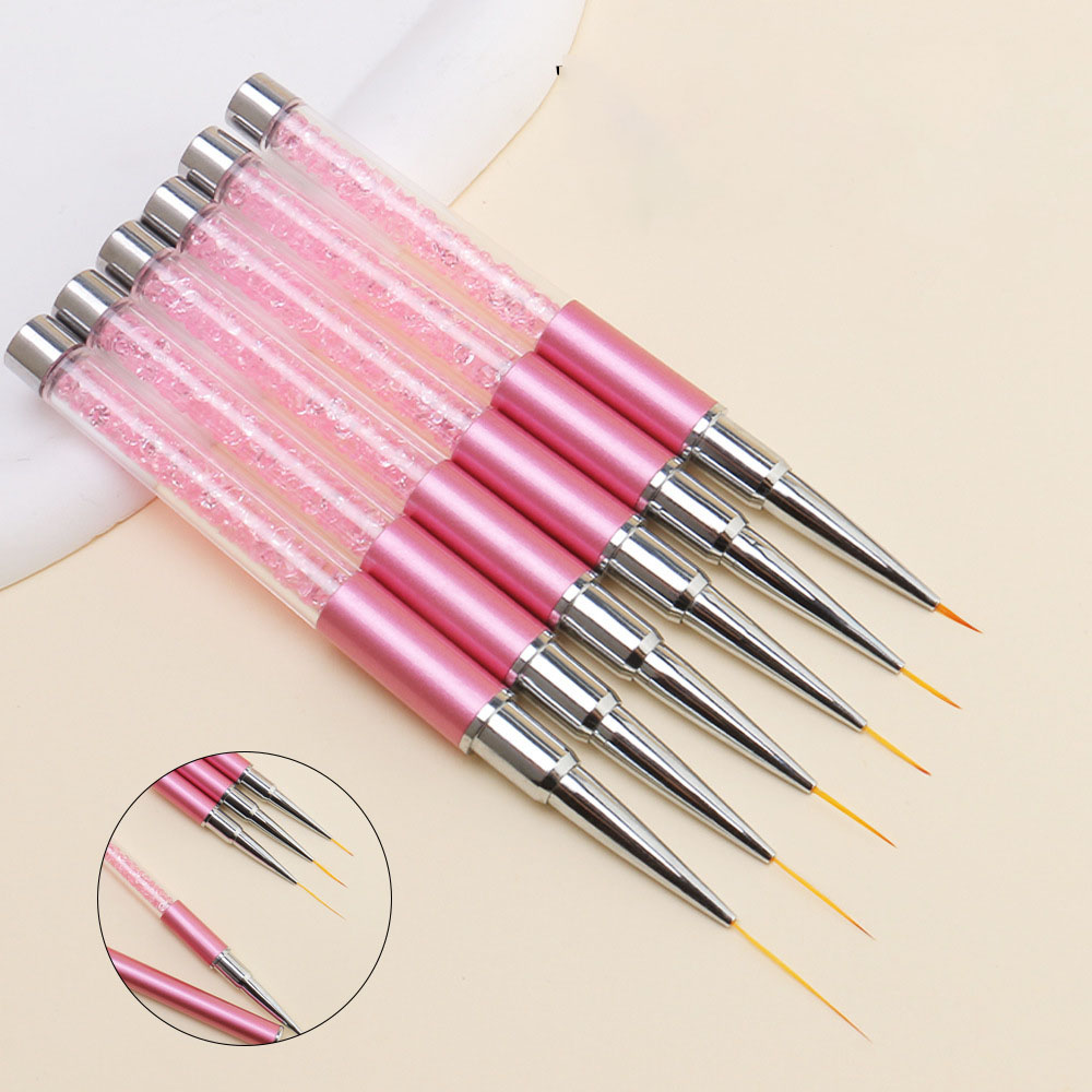 6pcs/Set Acrylic French Stripe - огляд і ціна Nail Art Brush Set
