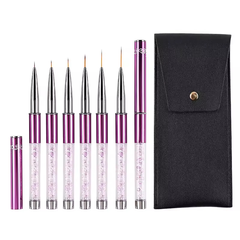 6pcs/Set Acrylic French Stripe - огляд і ціна Nail Art Brush Set