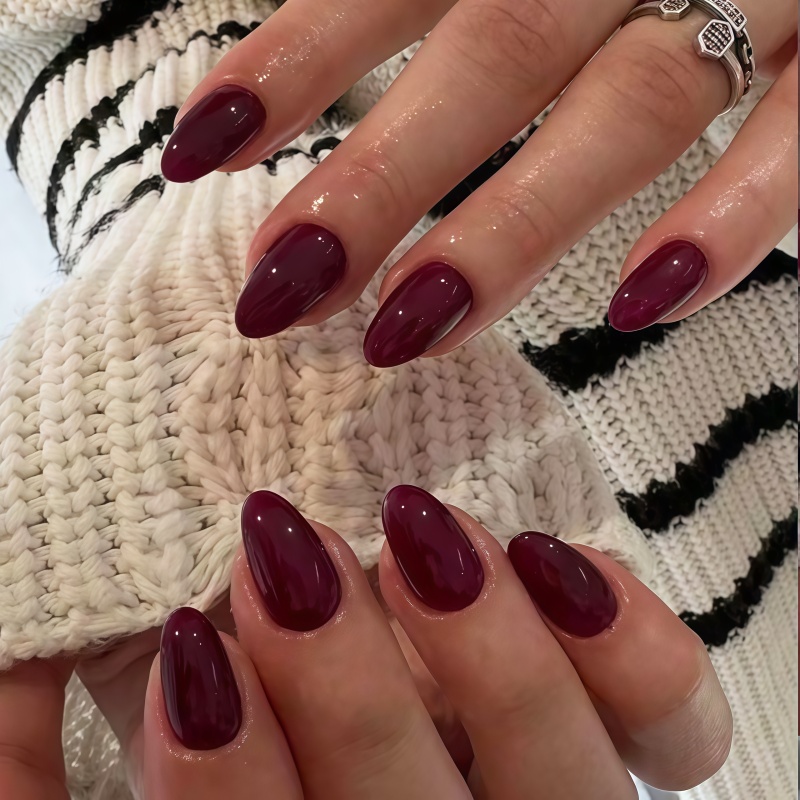 2026 New 24PCS Solid color win - огляд і ціна Nail Art Red Wine