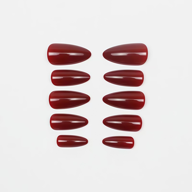 2026 New 24PCS Solid color win - огляд і ціна Nail Art Red Wine