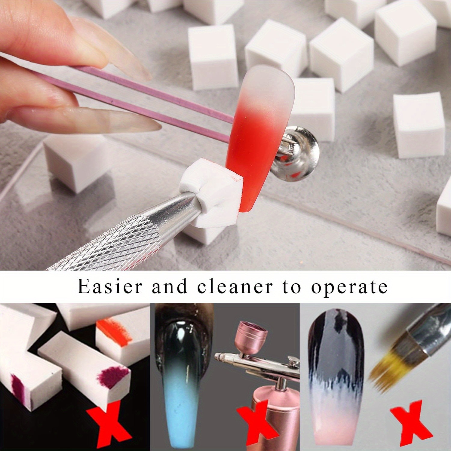 1/50/100Pcs Square Nail Art Sp - огляд і ціна Nail Art Brush Set