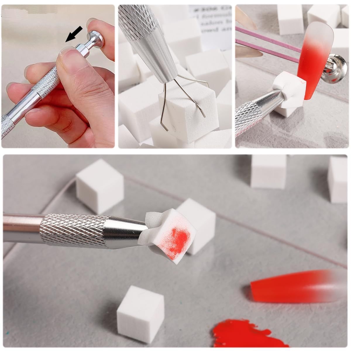 1/50/100Pcs Square Nail Art Sp - огляд і ціна Nail Art Brush Set