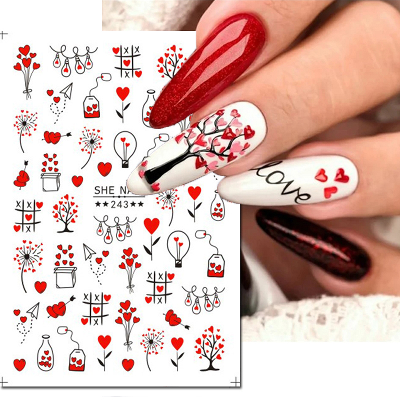 3d Nail Art Sliders Stickers V - огляд і ціна Nail Art Valentines Day