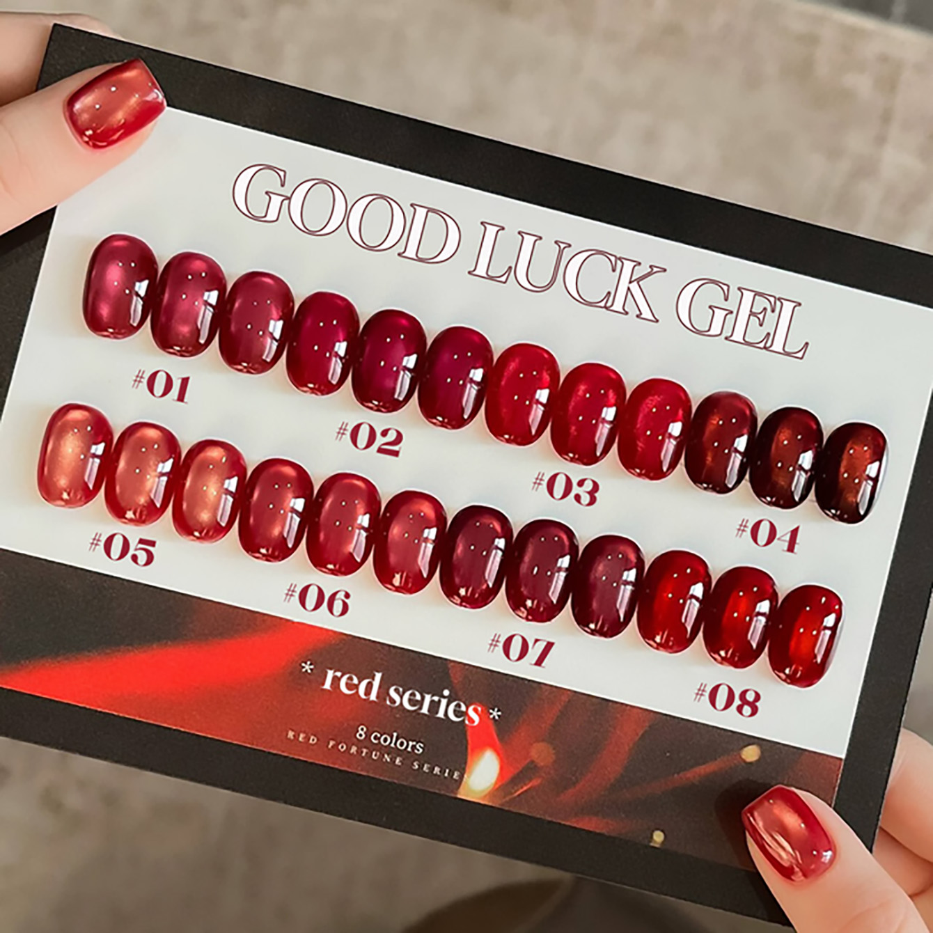 1pcs TC New Year Fortune Red L - огляд і ціна Nail Art Red Wine