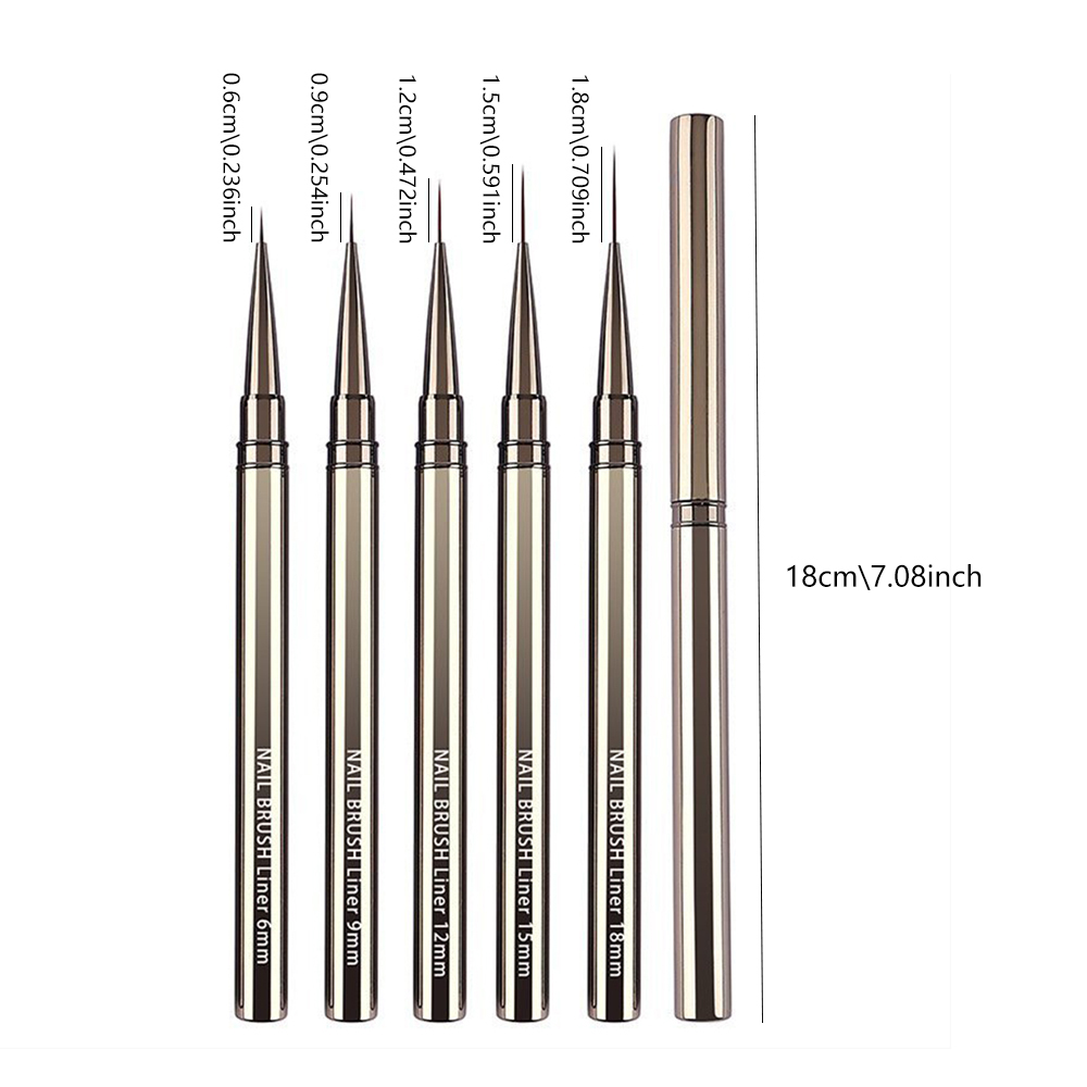 5-Piece Professional Nail Art  - огляд і ціна Nail Art Brush Set