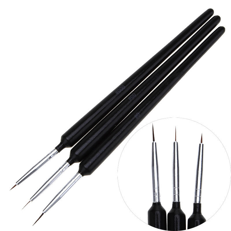 3Pcs Ultra-fine Nail Art Liner - огляд і ціна Nail Art Brush Set