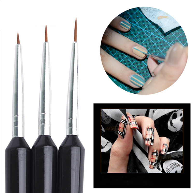 3Pcs Ultra-fine Nail Art Liner - огляд і ціна Nail Art Brush Set