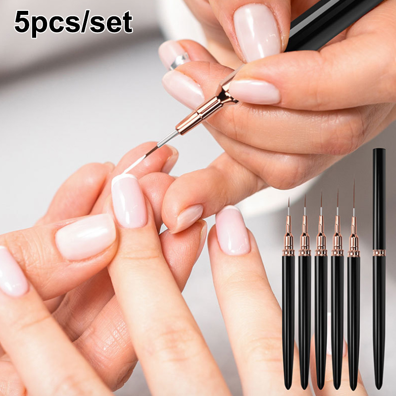 #5Pcs/Set Professional Nail Ar - огляд і ціна Nail Art Brush Set