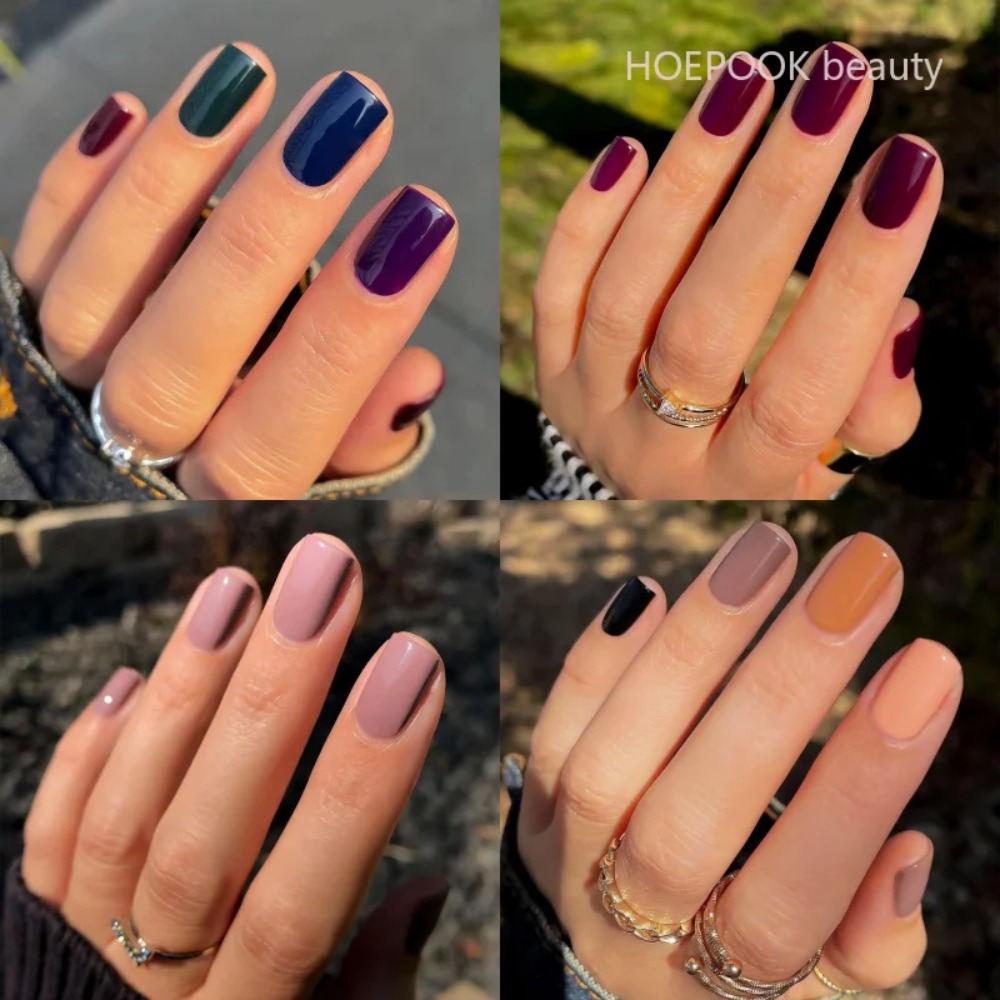 24Pcs Solid Color Wine Red Des - огляд і ціна Nail Art Red Wine