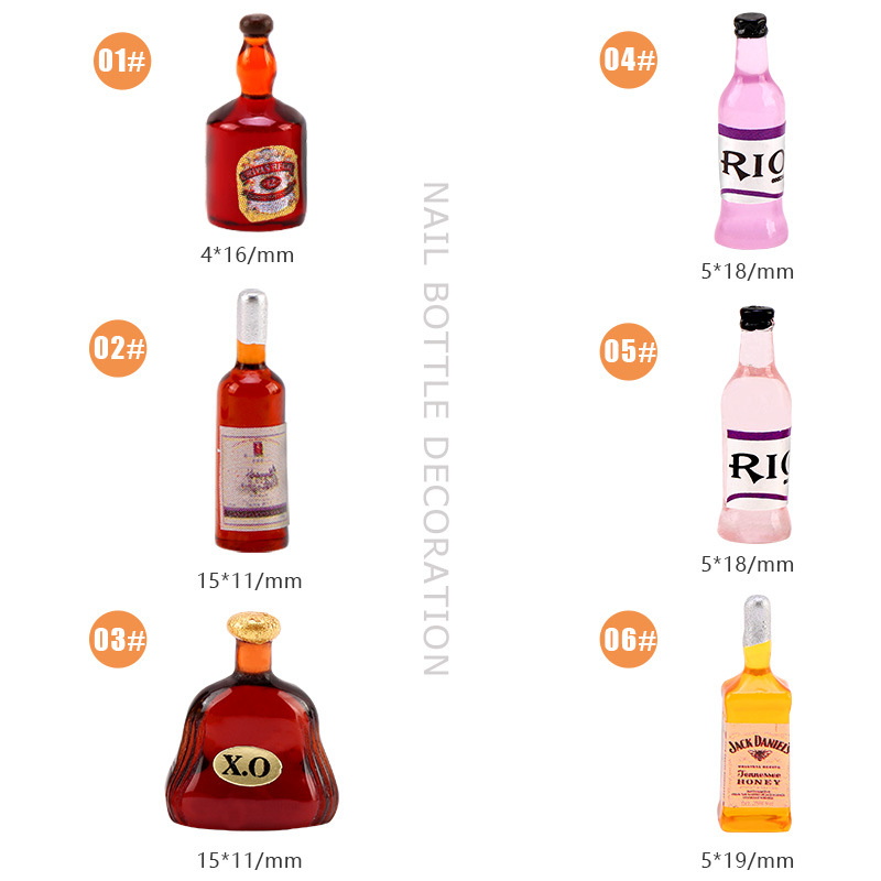 20*pcs New Wine Bottle Nail Ch - огляд і ціна Nail Art Red Wine