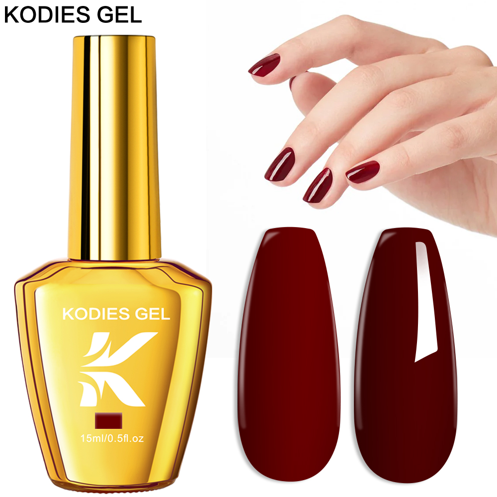 KODIES GEL Burgundy Red Gel Na - огляд і ціна Nail Art Red Wine
