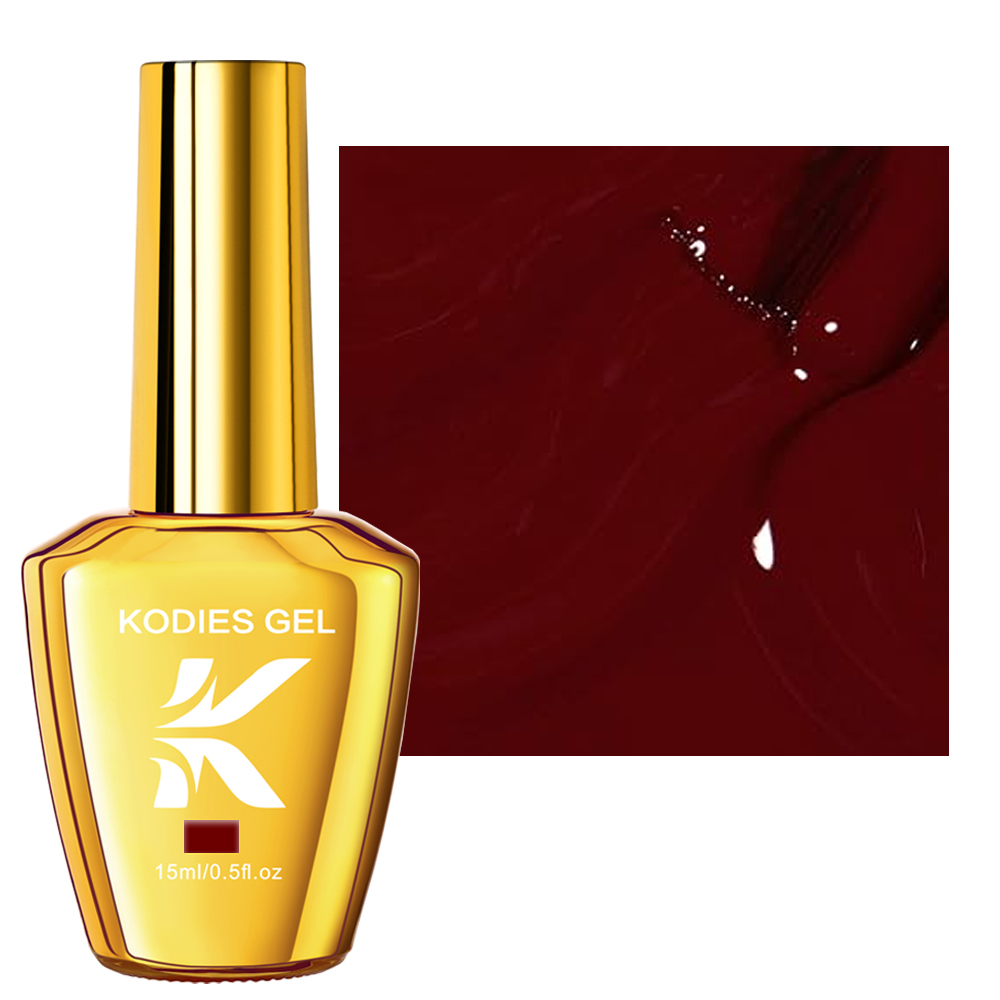 KODIES GEL Burgundy Red Gel Na - огляд і ціна Nail Art Red Wine