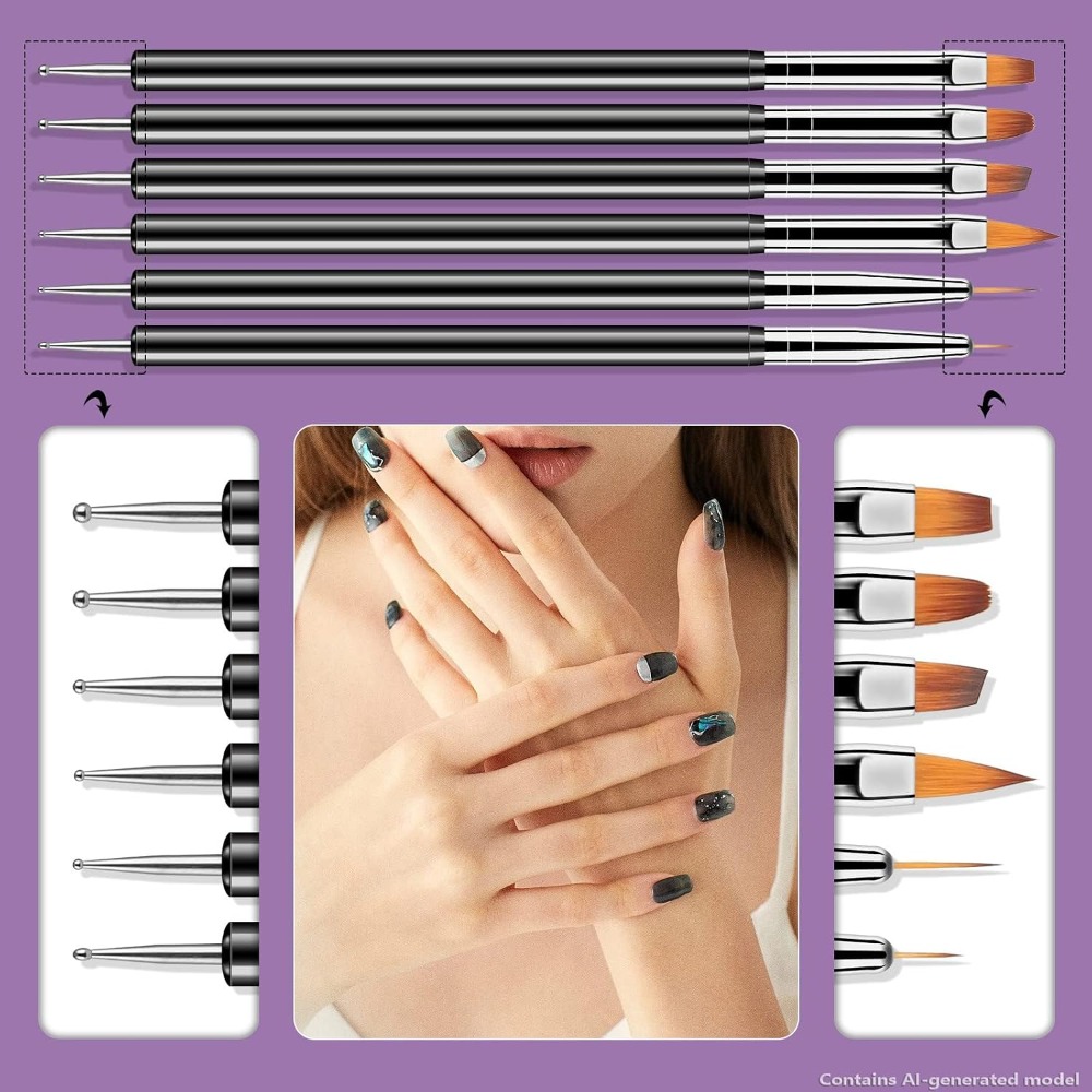 Double Ended Nail Art Dotting  - огляд і ціна Nail Art Brush Set