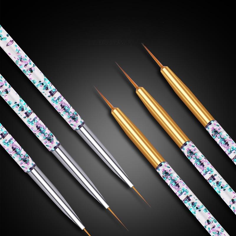 3PCS/Set Transparent Flow Sand - огляд і ціна Nail Art Brush Set